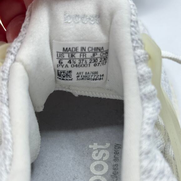 ADIDAS Ultra Boost 3.0 Running Sneakers Triple White Sz 6 - Picture 8 of 8